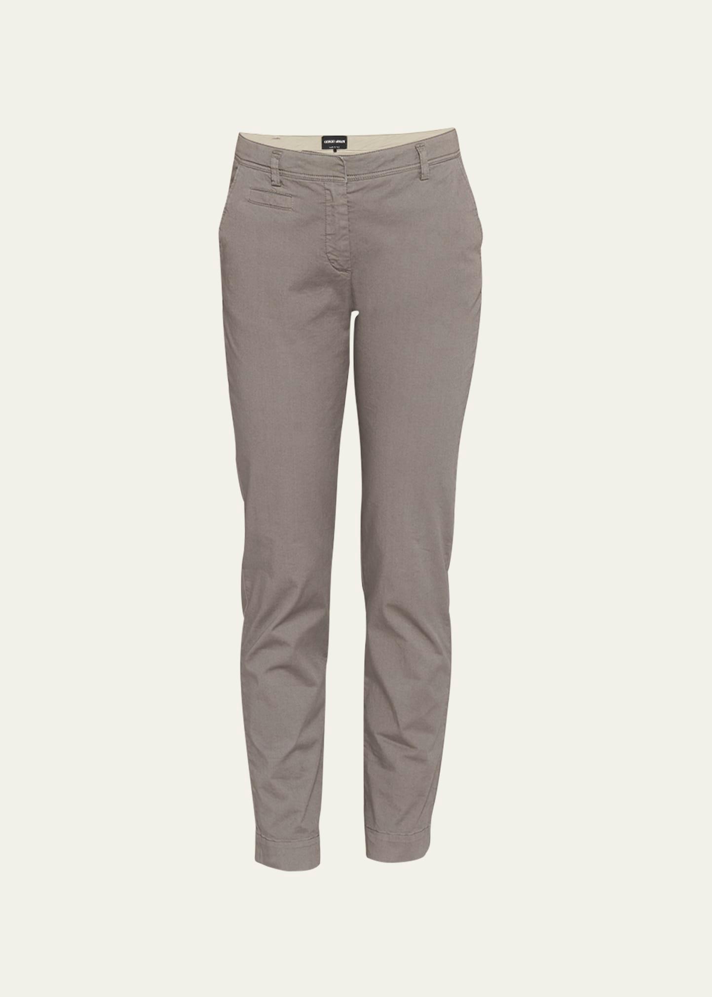 straight-leg chino ankle pants