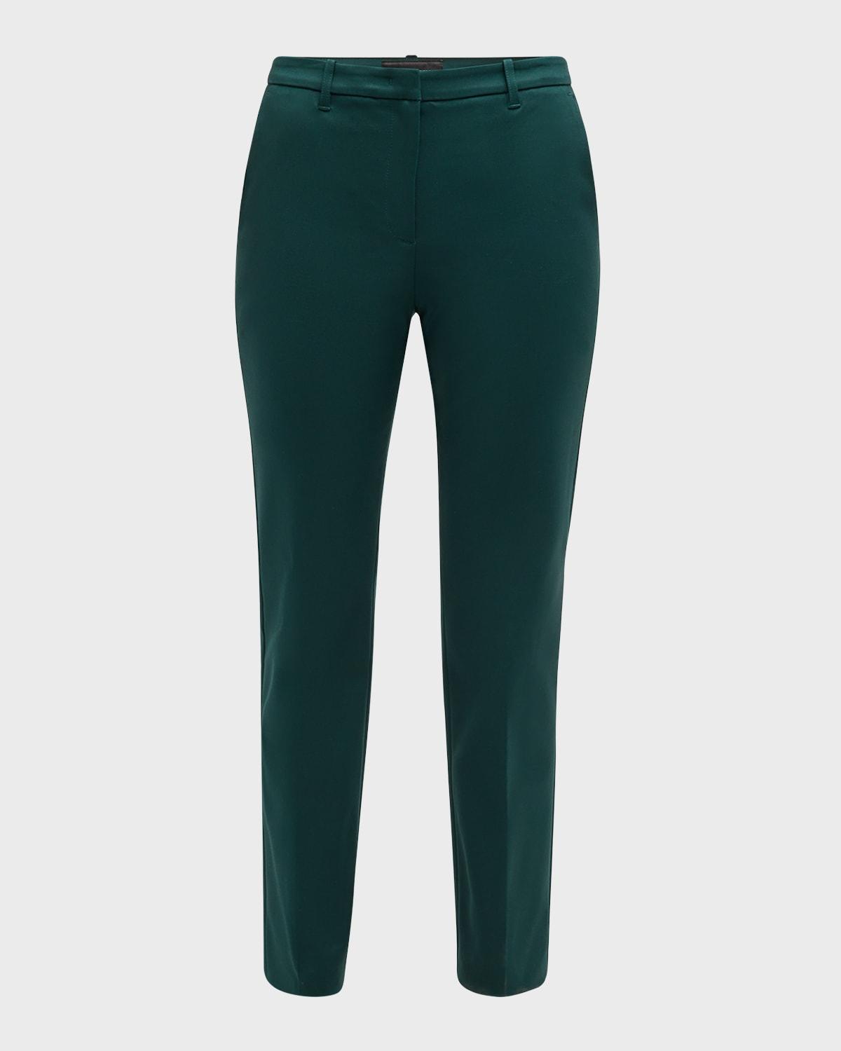 straight-leg couture cotton trousers