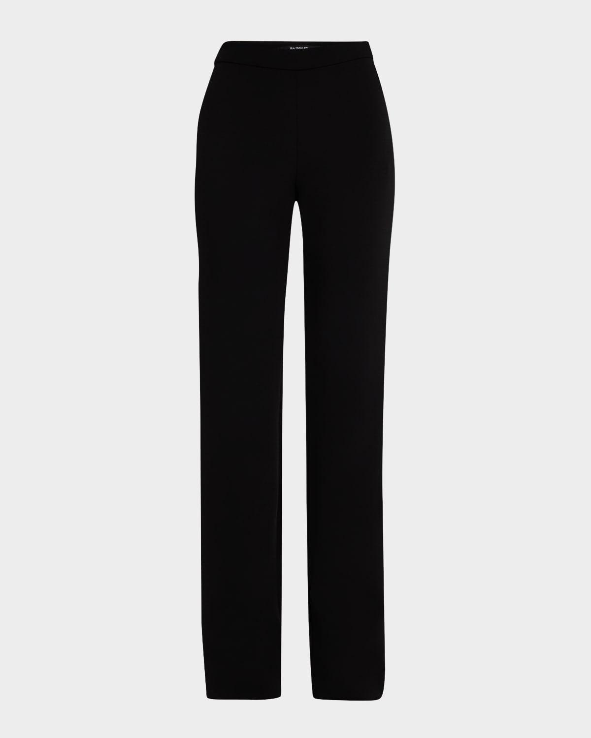 straight-leg crepe pants