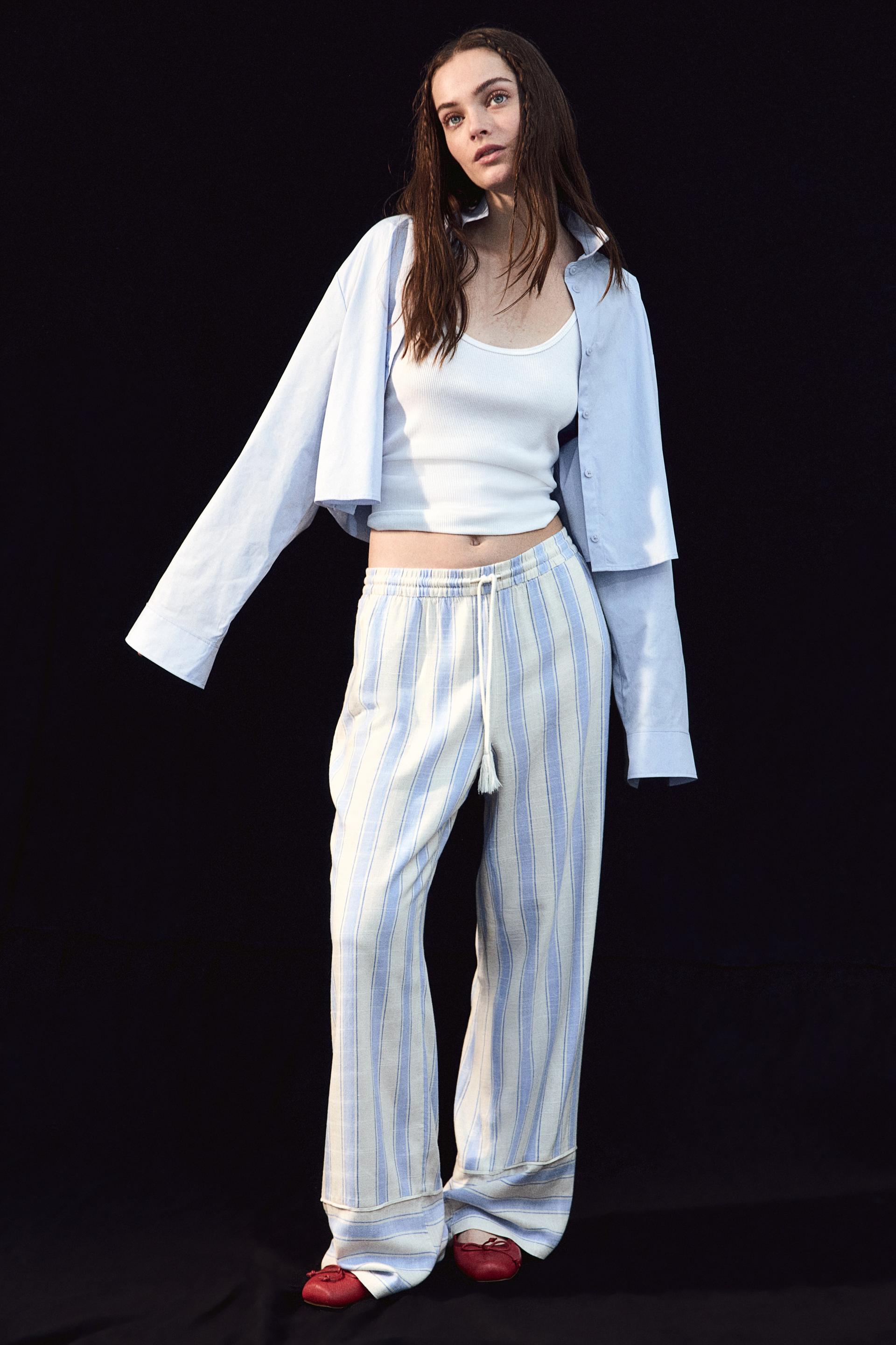 straight-leg drawstring pants