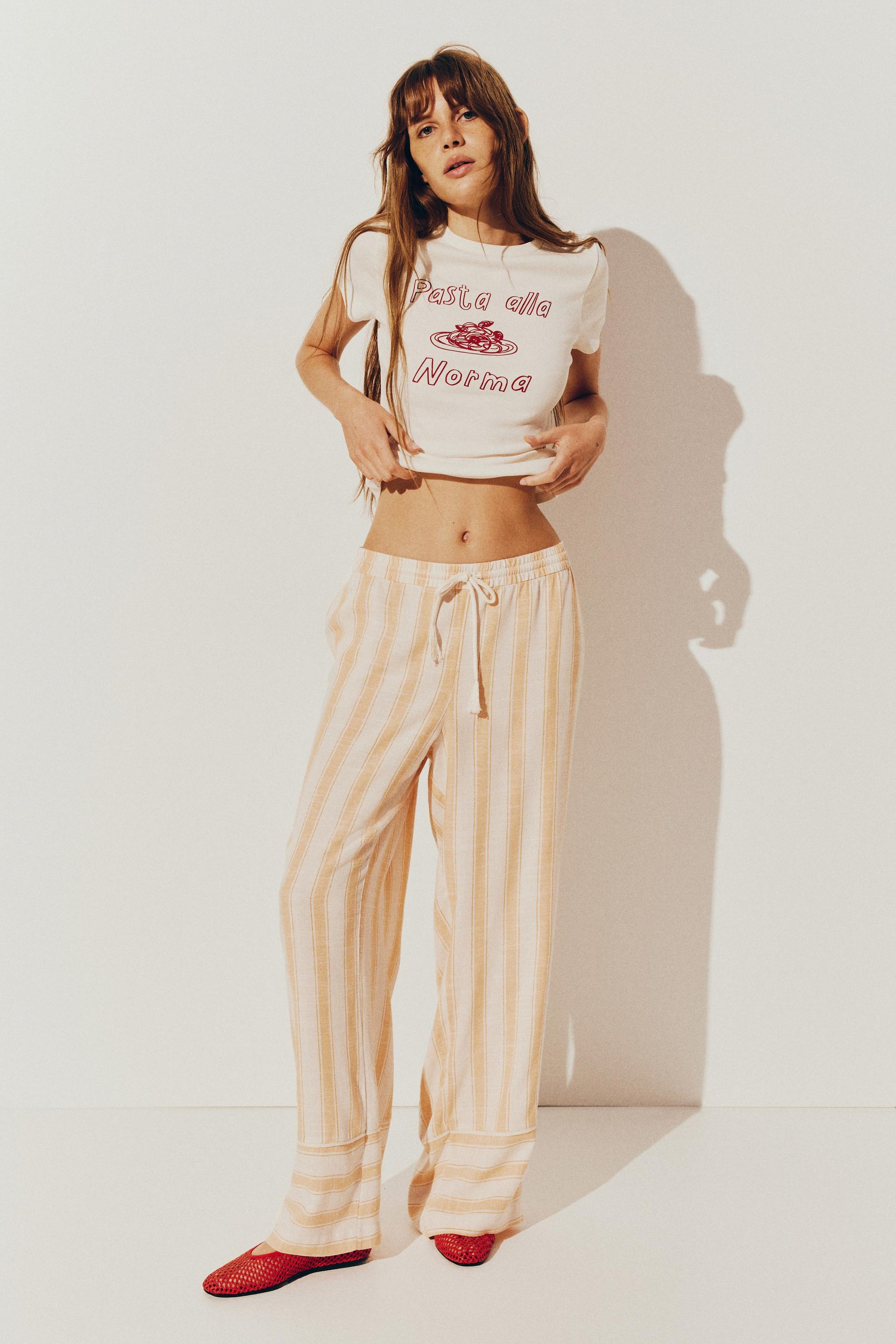 straight-leg drawstring pants