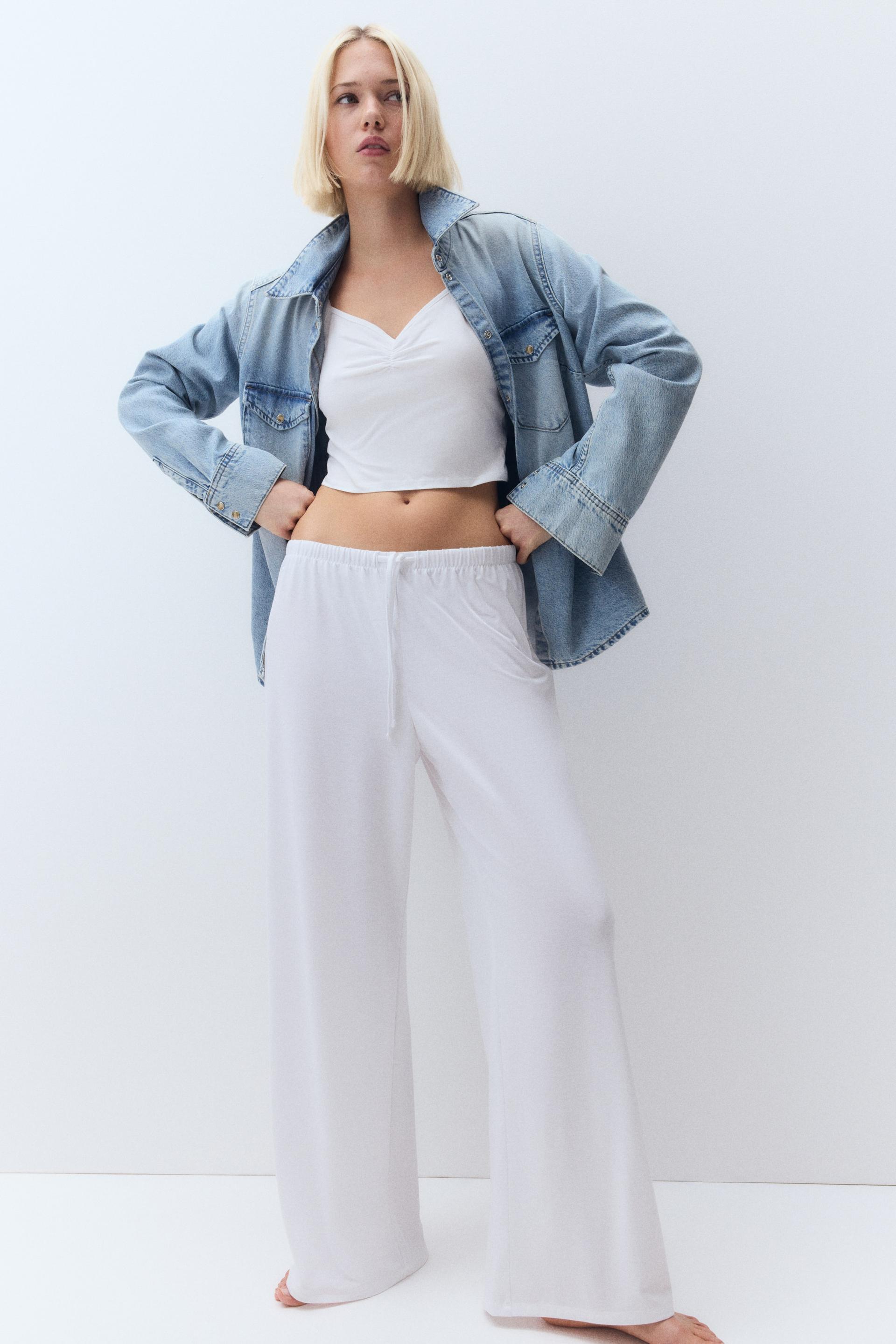 straight-leg drawstring pants