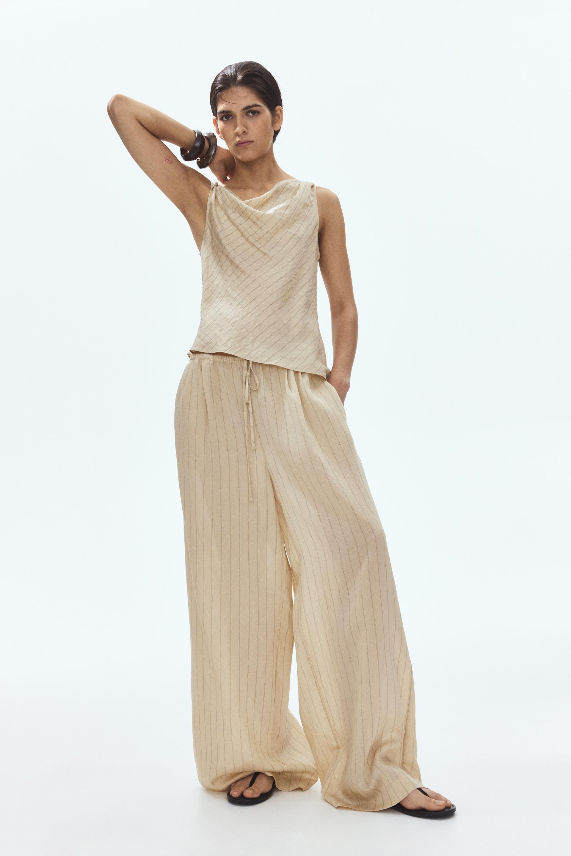 straight-leg drawstring pants