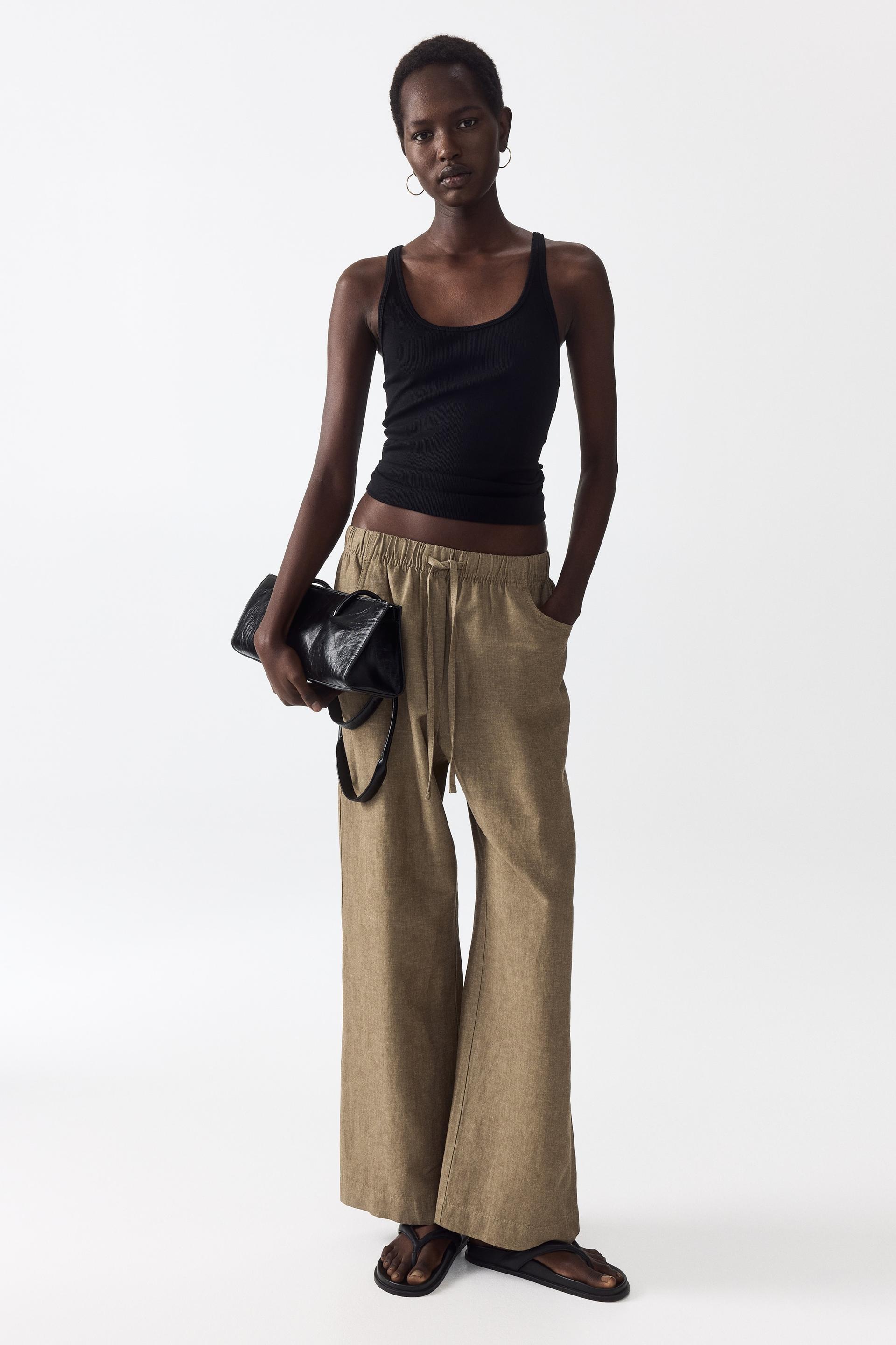 straight-leg drawstring pants