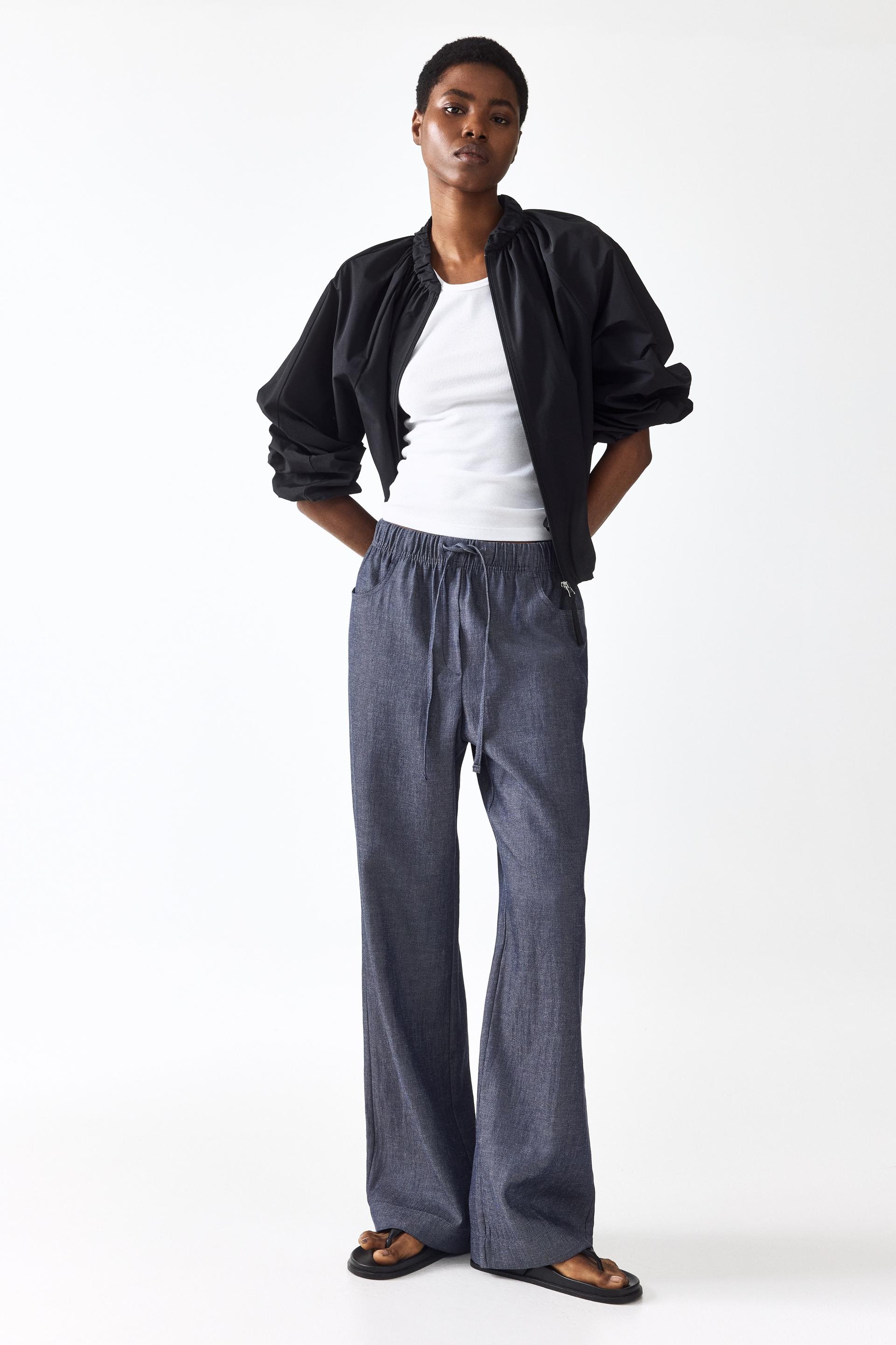 straight-leg drawstring pants