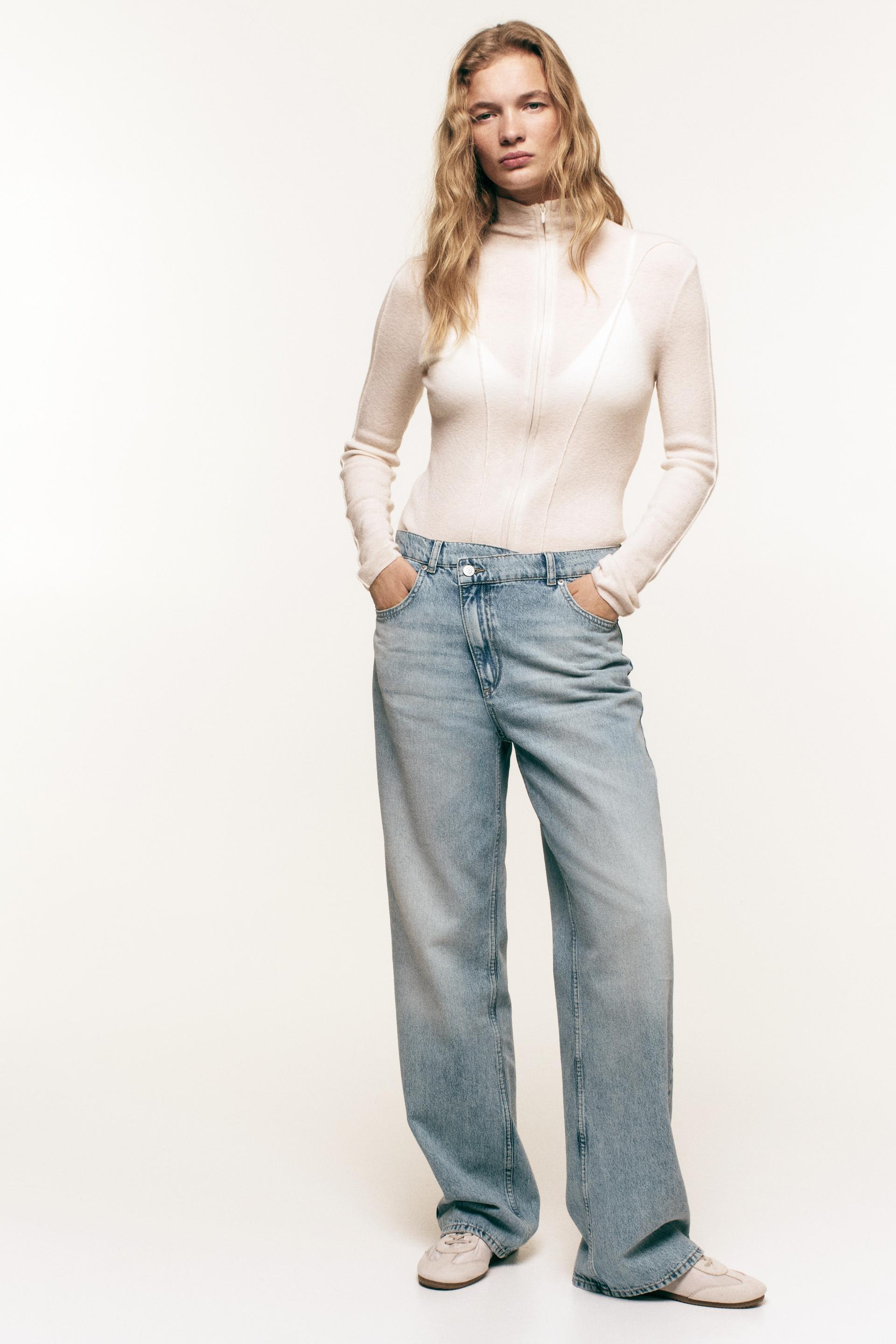 straight leg high waist jeans