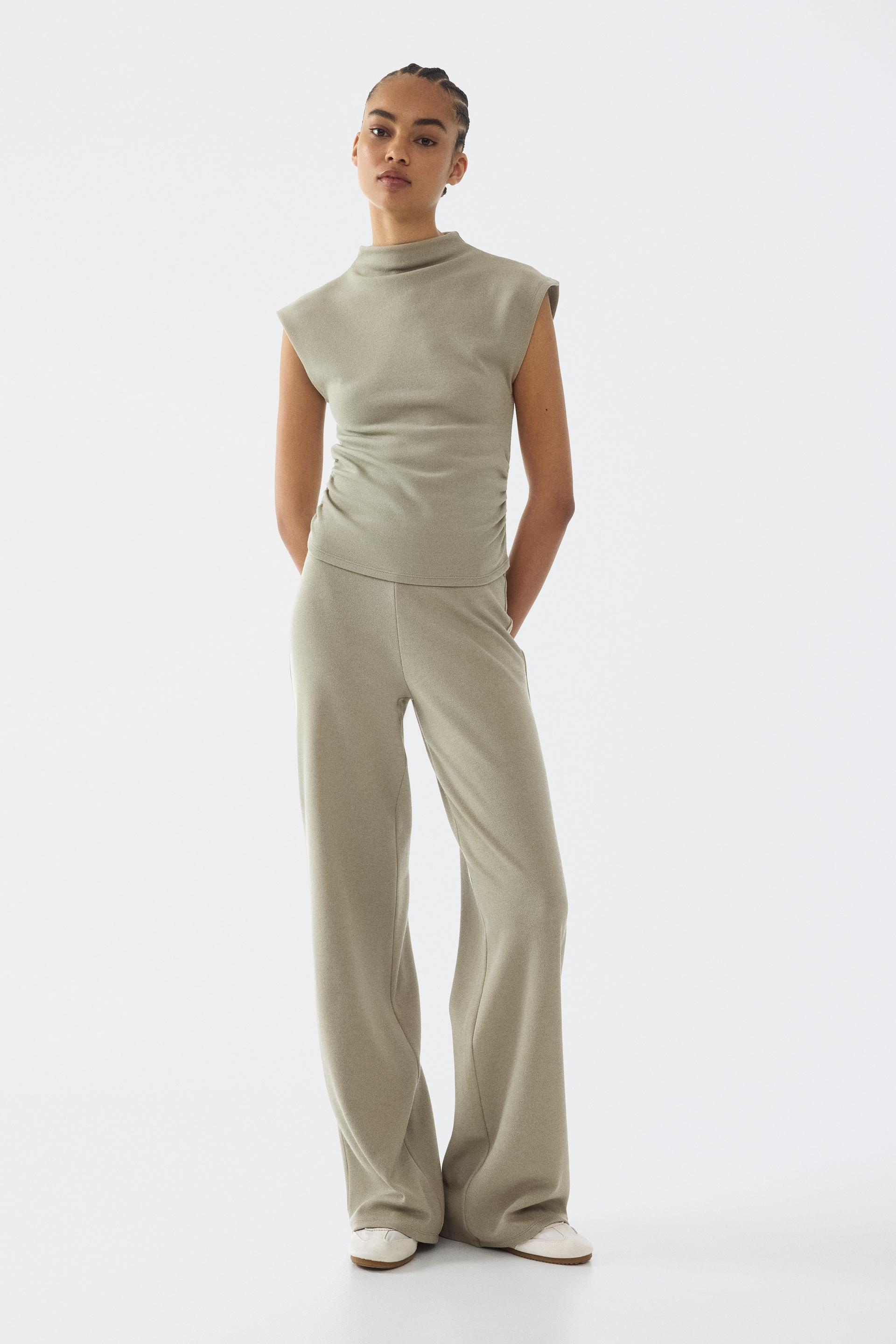 straight-leg jersey pants