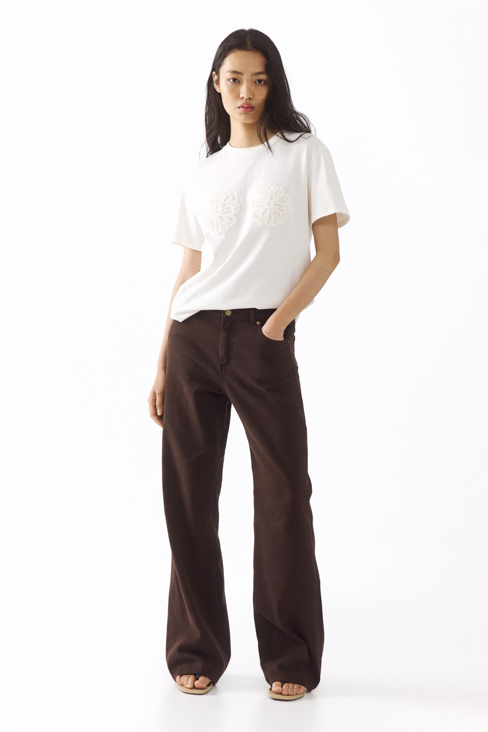 straight-leg twill pants