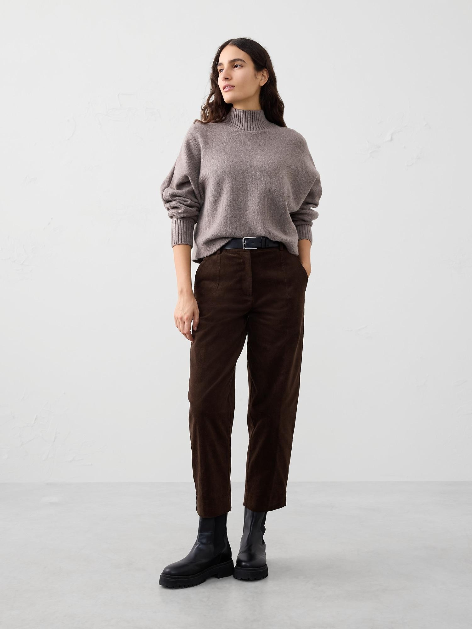 straight mid-rise corduroy pant
