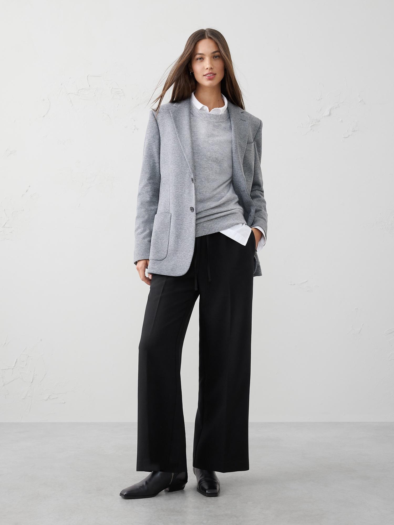 straight mid-rise pull-on pant