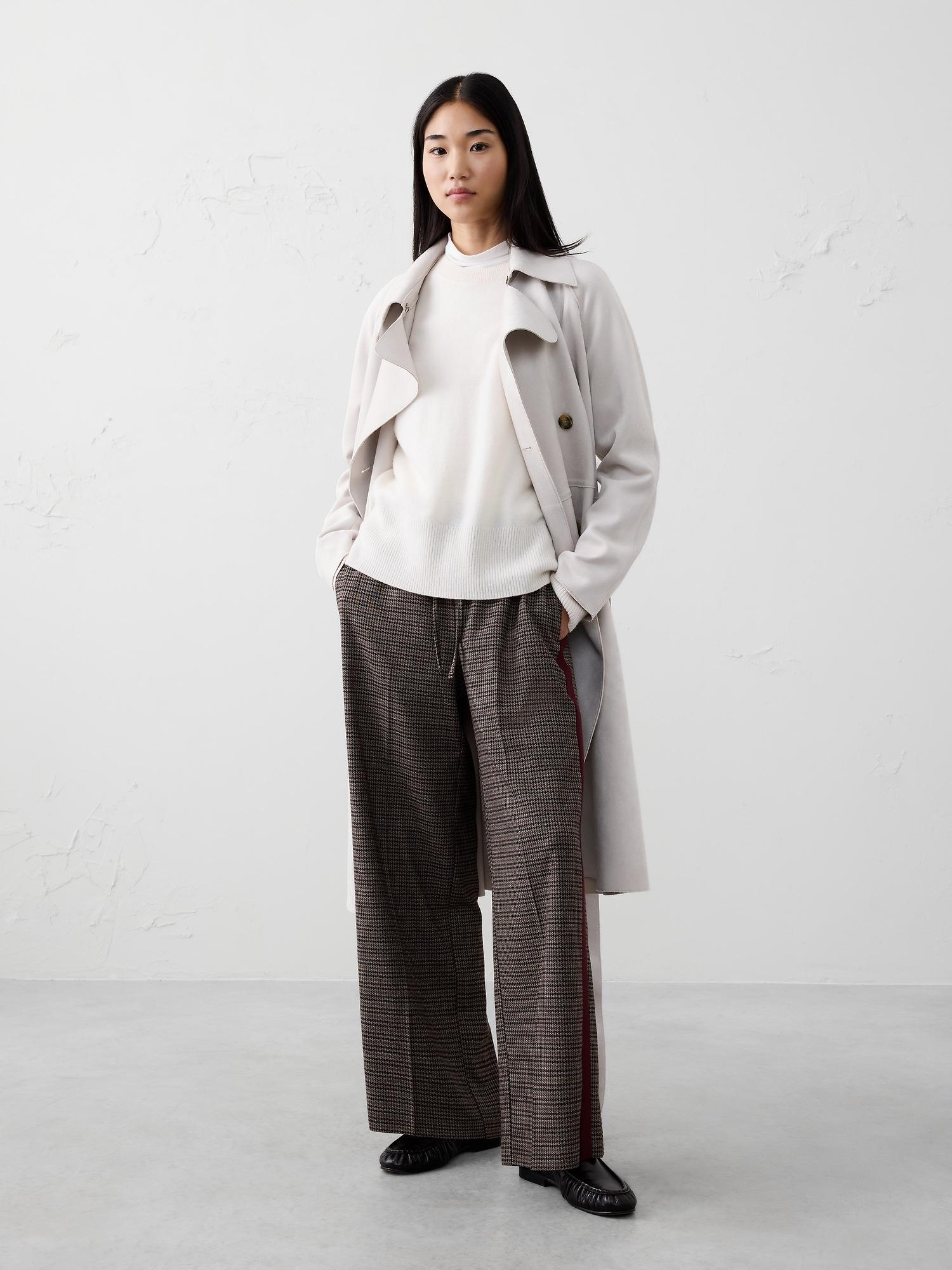 straight mid-rise pull-on pant
