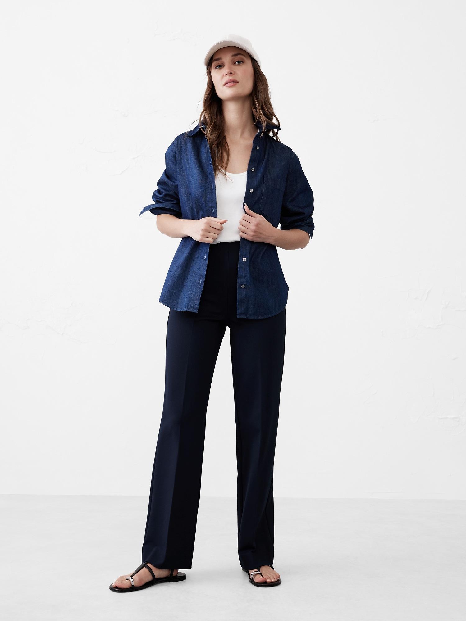 straight ponte pull-on pant
