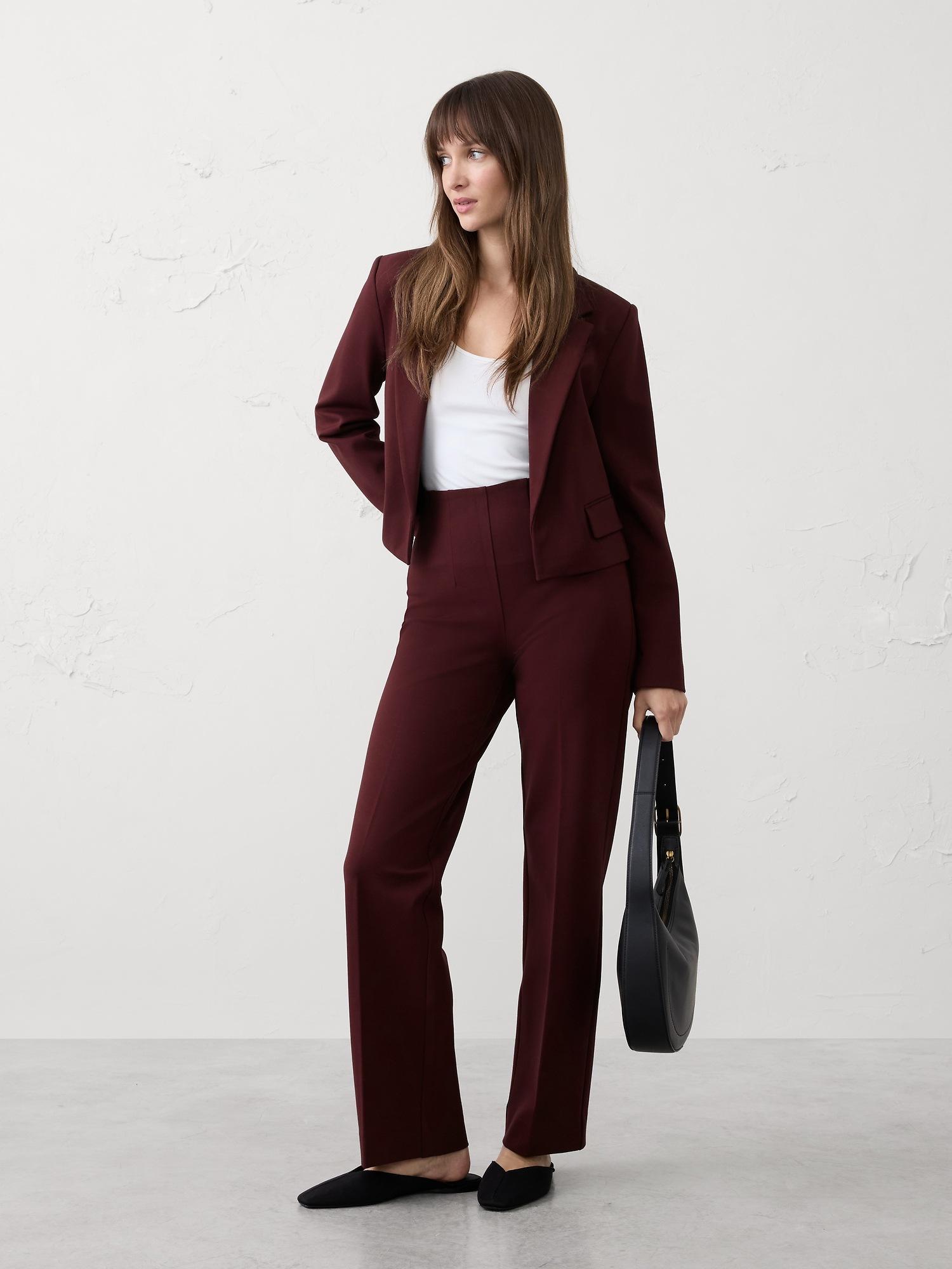 straight ponte pull-on pant