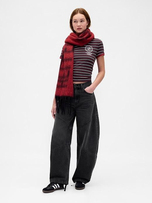 stranger things high rise seamed horseshoe jeans