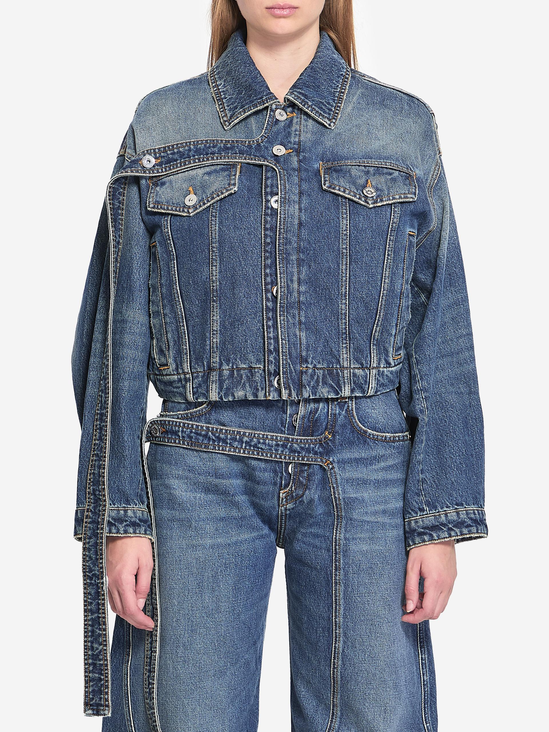 strap jacket in denim