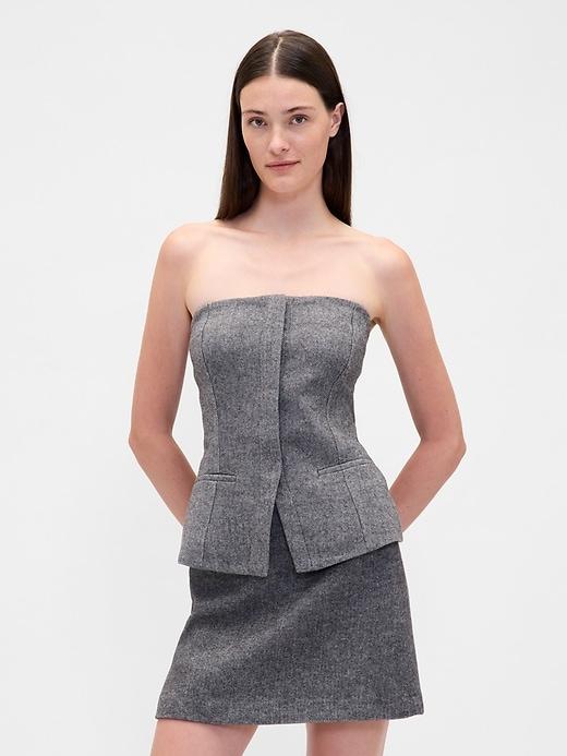 strapless bistretch corset top