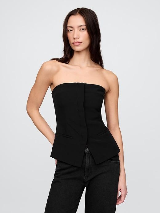 strapless bistretch corset top