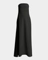 strapless bustier drape gown