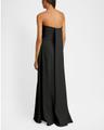 strapless bustier drape gown
