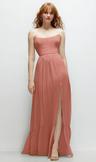 strapless cat-eye corset maxi dress with ruffle hem a-line skirt