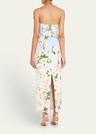 strapless cherry blossom ombre embroidered gown