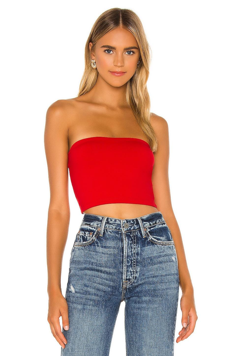 strapless crop top