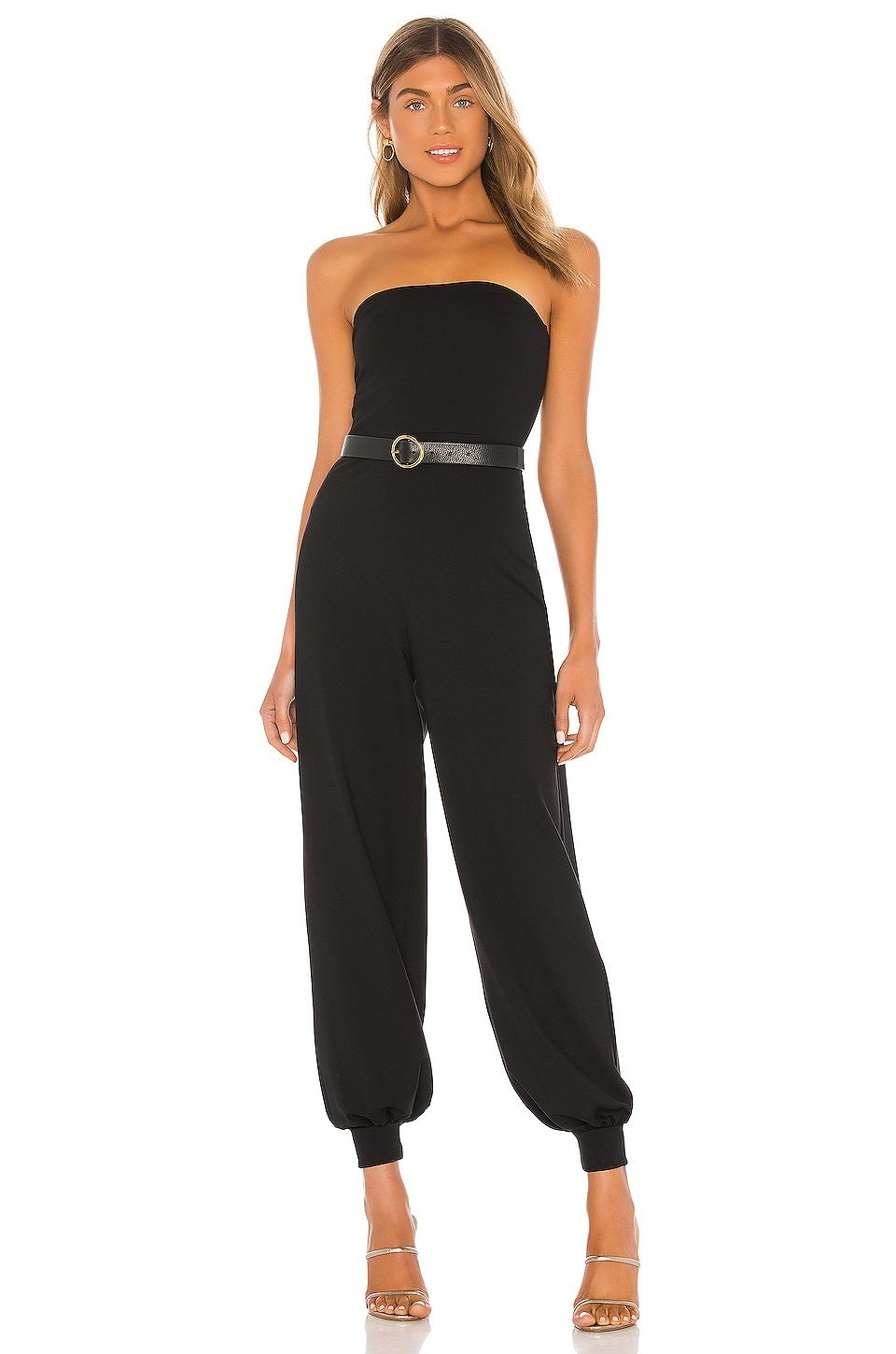 strapless cuffed ankle jumpsuit