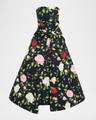 strapless english roses faille tea-length dress