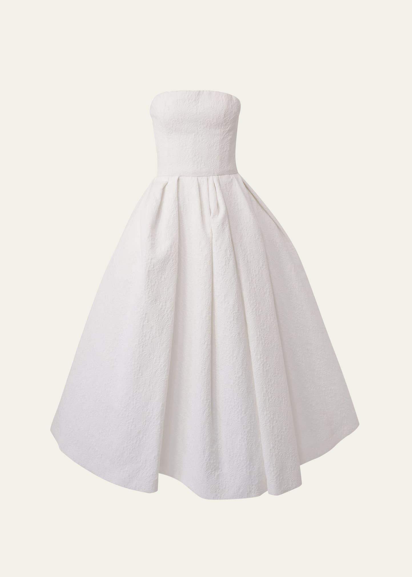 strapless full midi dress