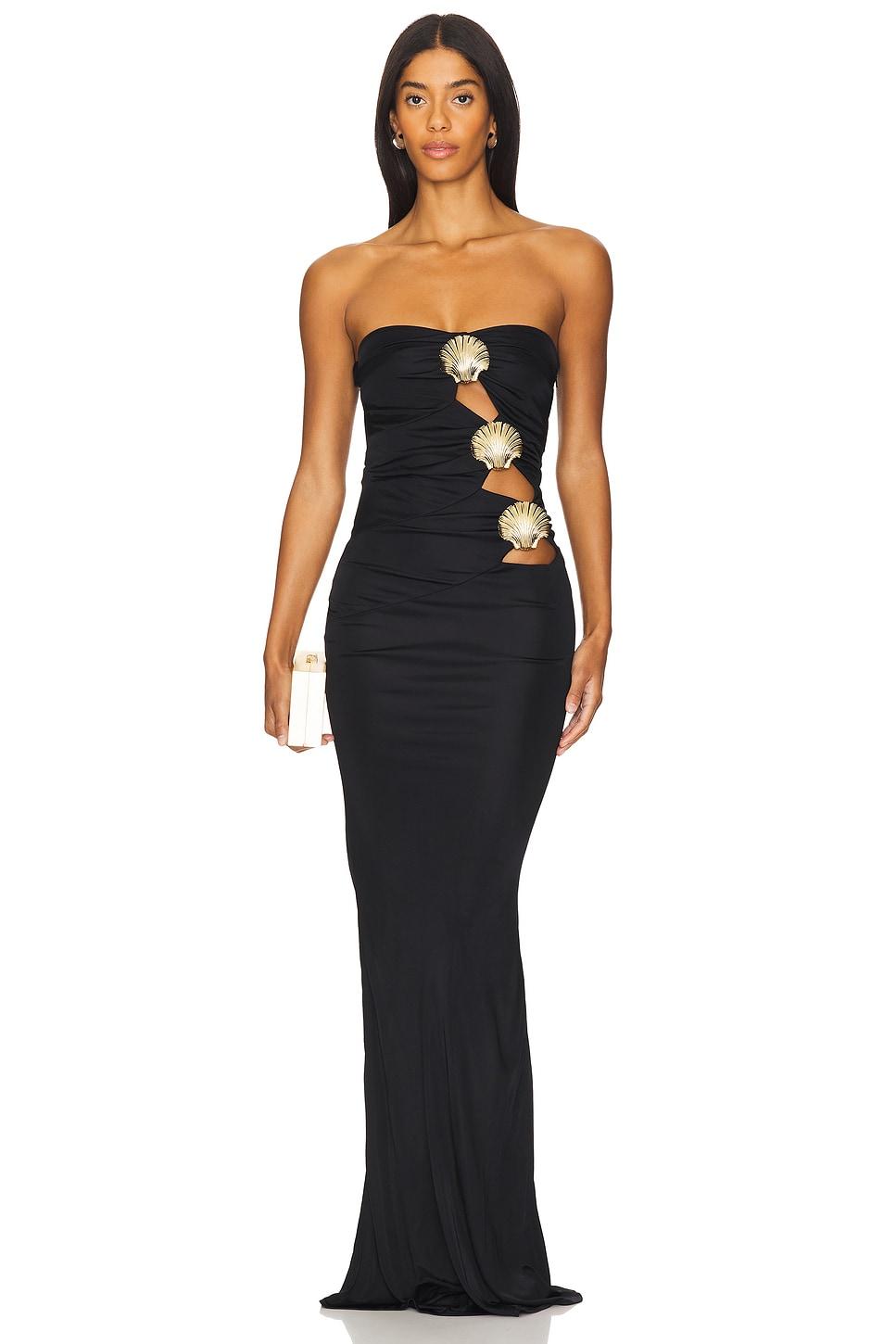 strapless gown