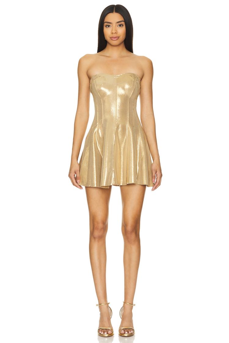 strapless grace mini dress