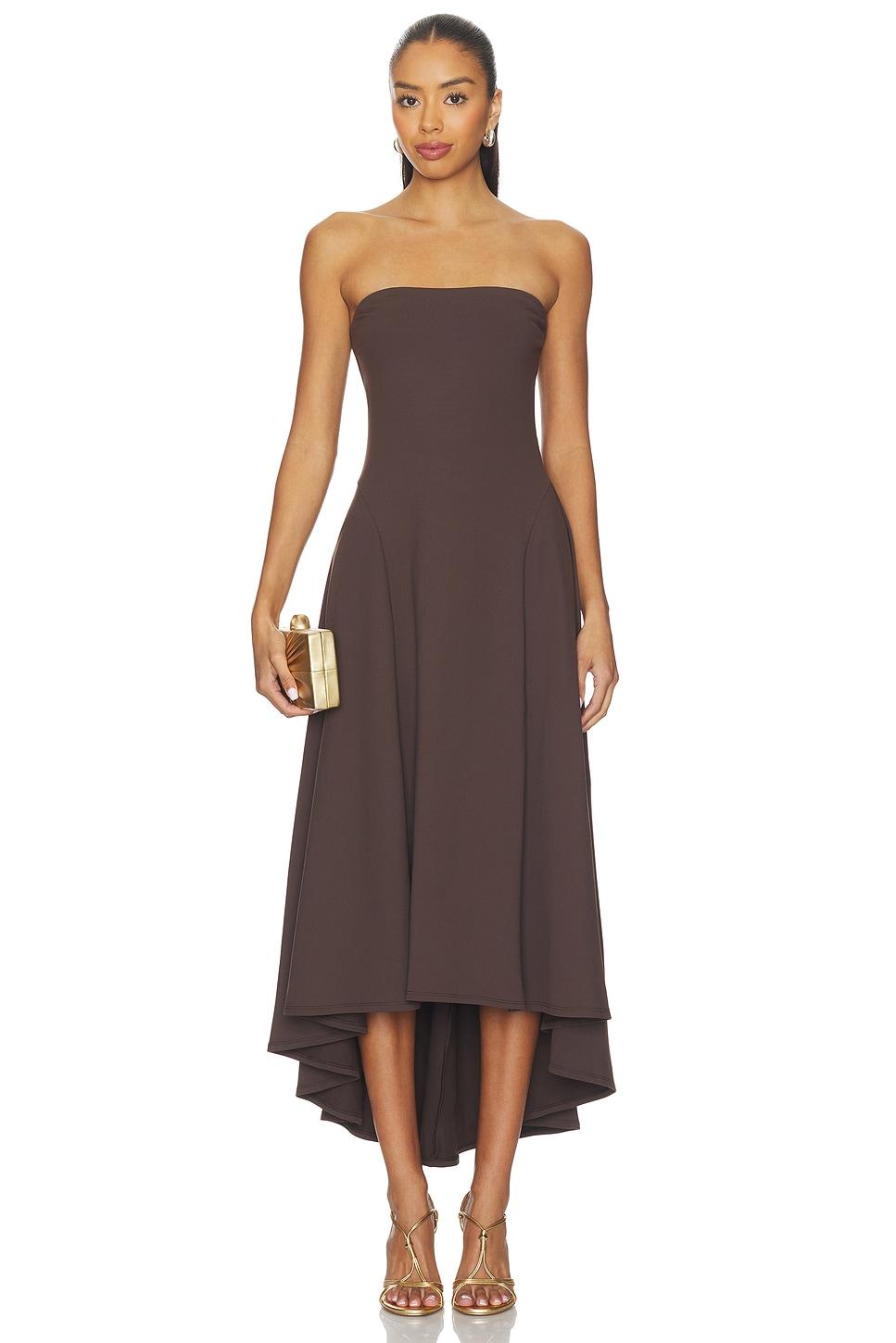 strapless high low dress