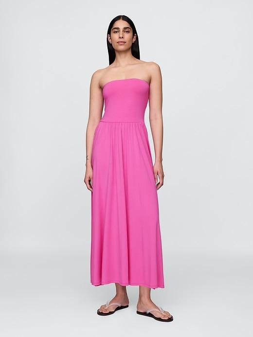 strapless maxi dress