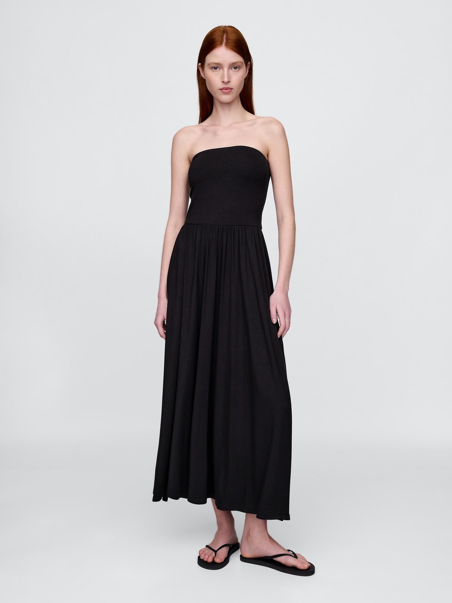 strapless maxi dress