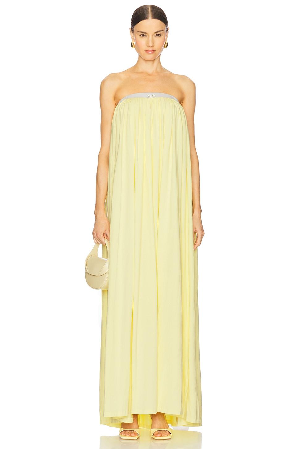 strapless maxi dress