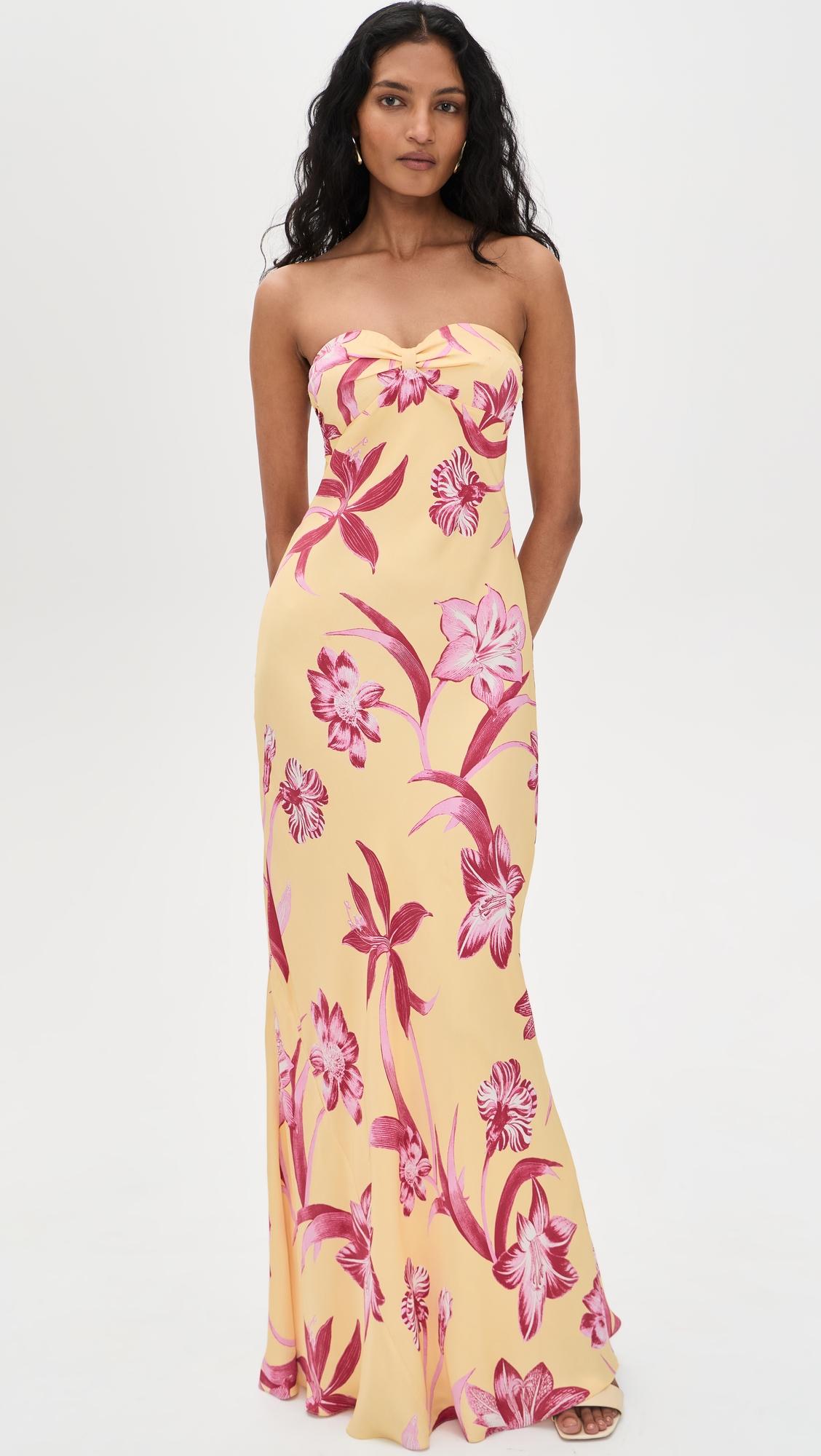 strapless maxi dress