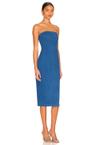 strapless midi dress