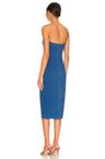 strapless midi dress