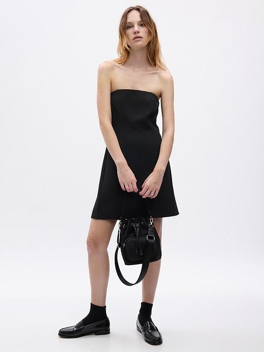 strapless mini dress