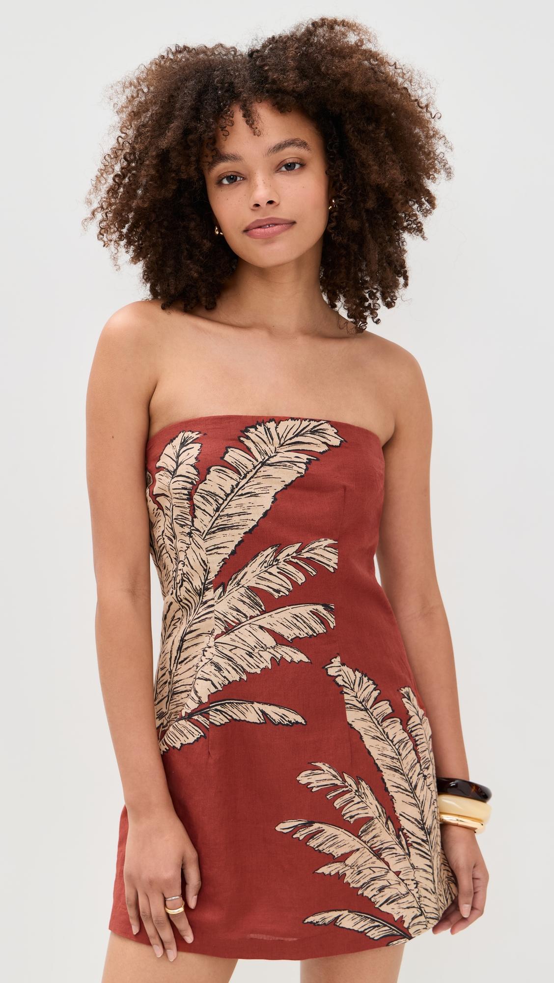 strapless mini dress