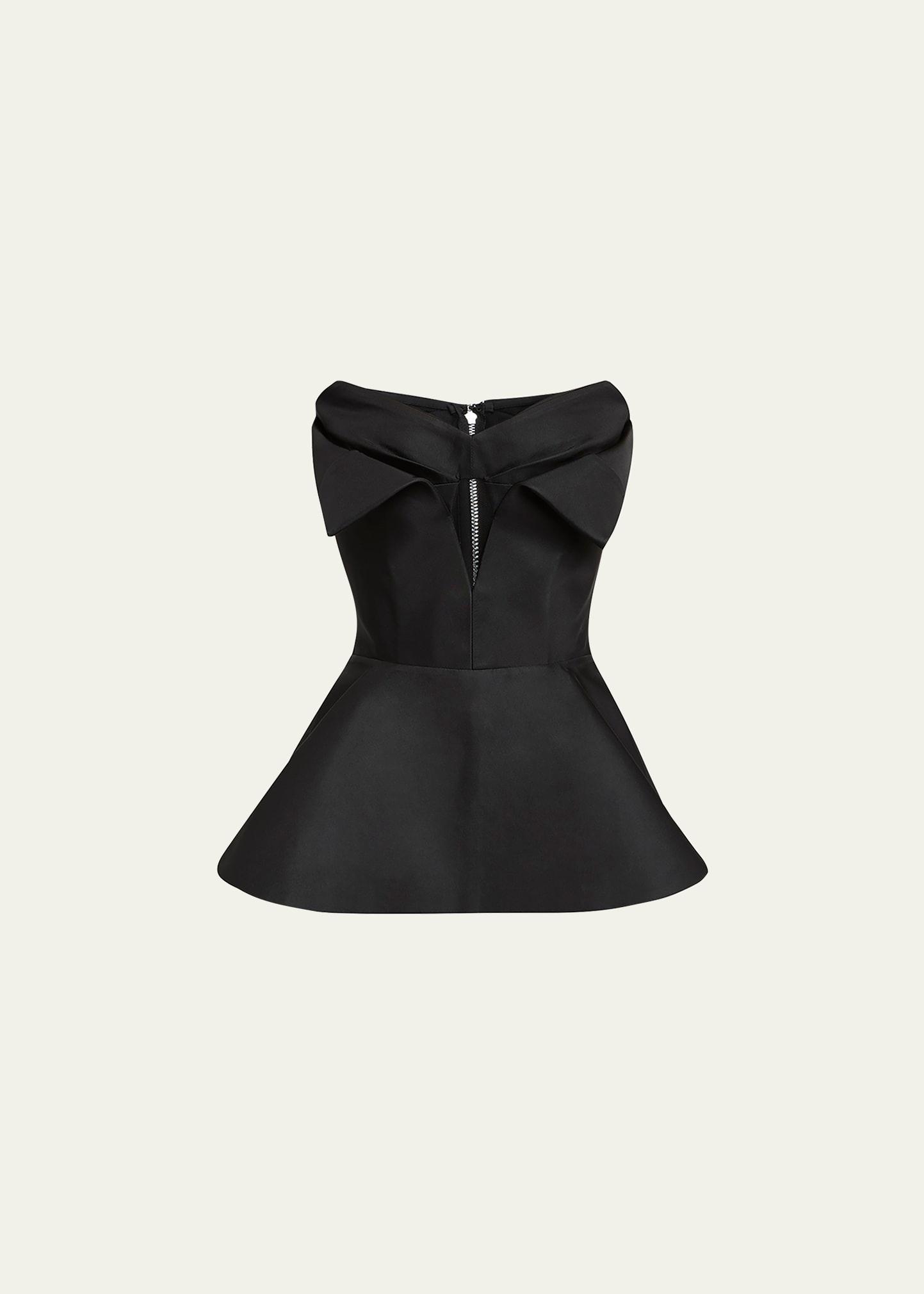 strapless peplum bustier top