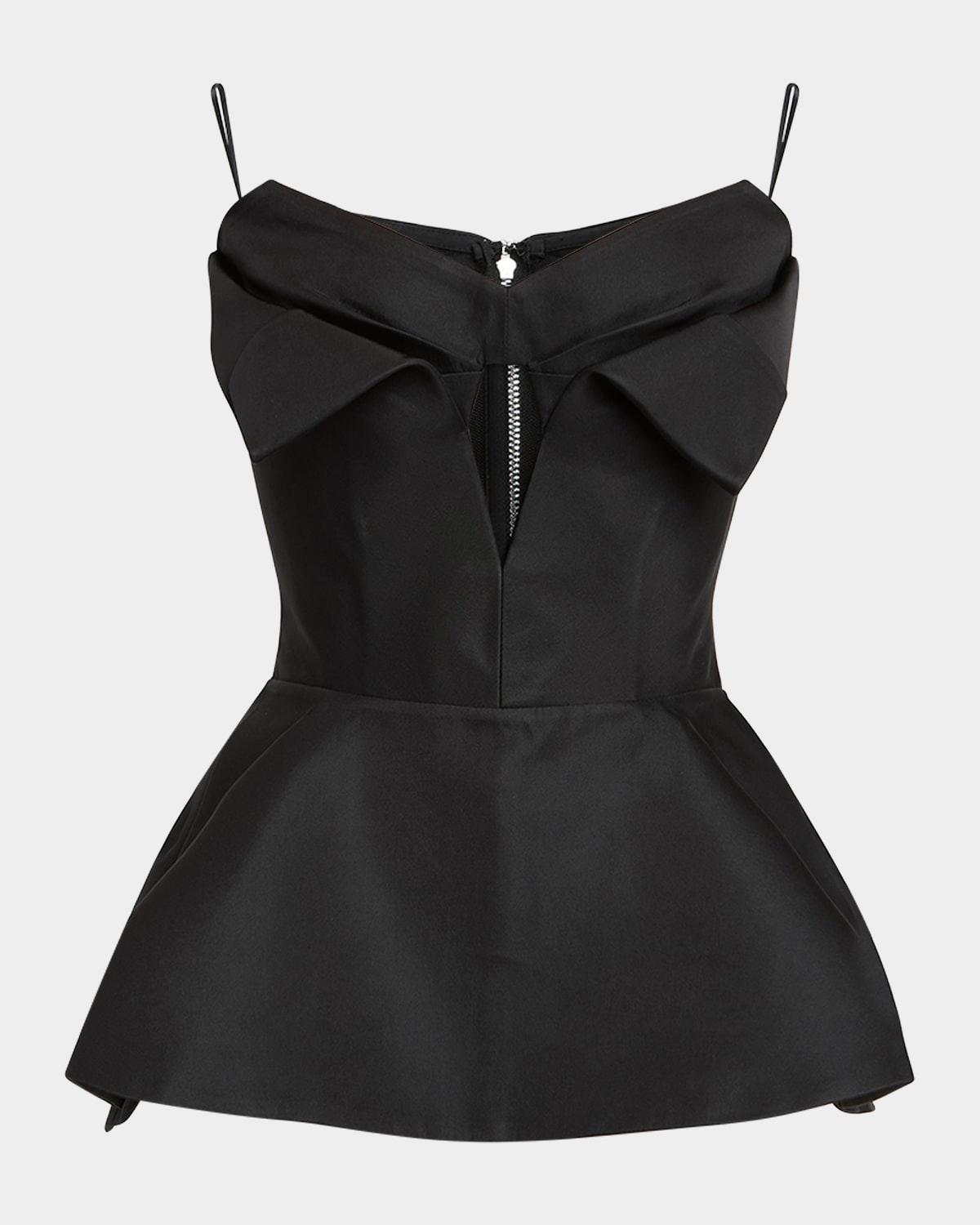 strapless peplum bustier top