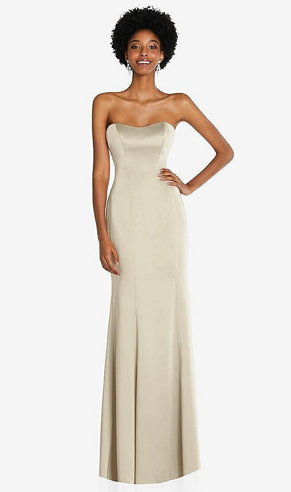 strapless princess line lux charmeuse mermaid gown