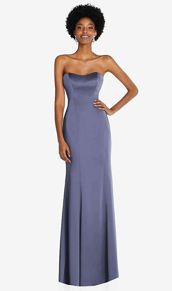 strapless princess line lux charmeuse mermaid gown
