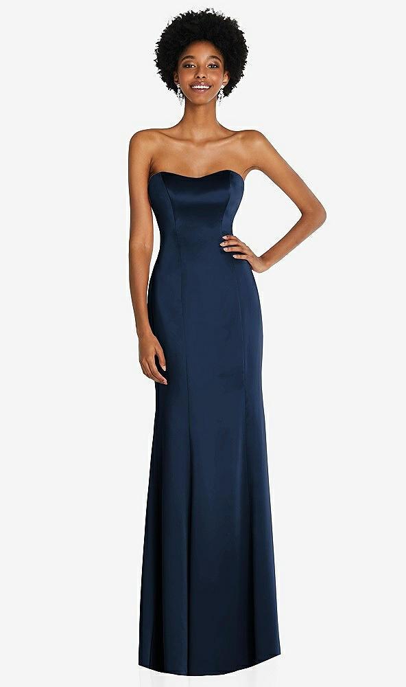 strapless princess line lux charmeuse mermaid gown