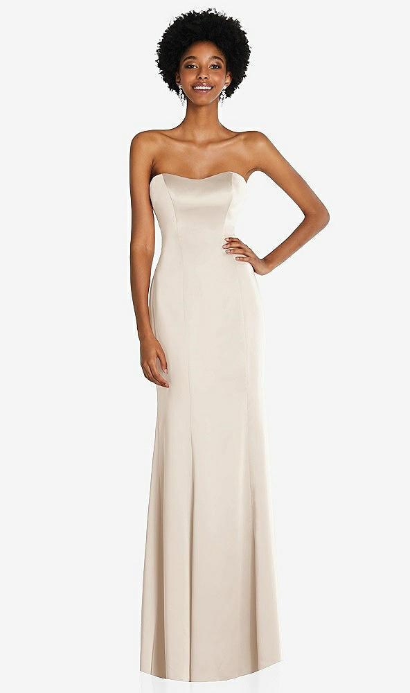 strapless princess line lux charmeuse mermaid gown
