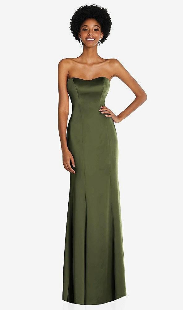 strapless princess line lux charmeuse mermaid gown