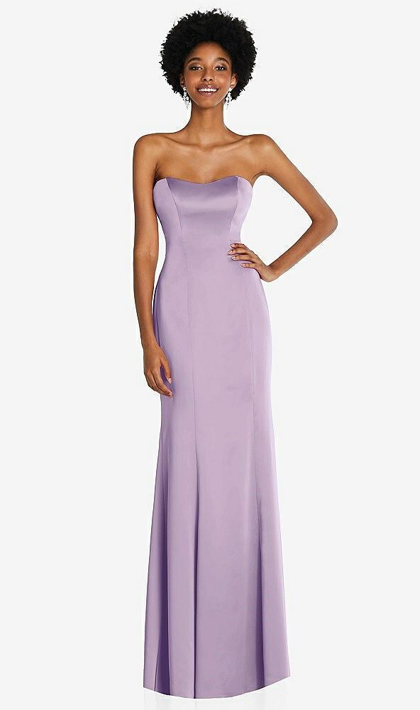 strapless princess line lux charmeuse mermaid gown