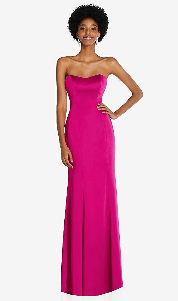 strapless princess line lux charmeuse mermaid gown