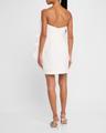 strapless ruffle taffeta mini dress